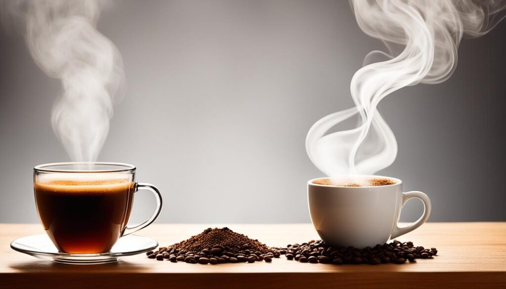 caffeine in tea and coffee