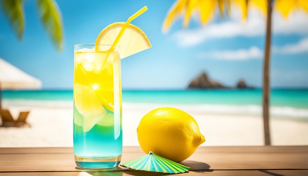 coconut water and lemon energy drink